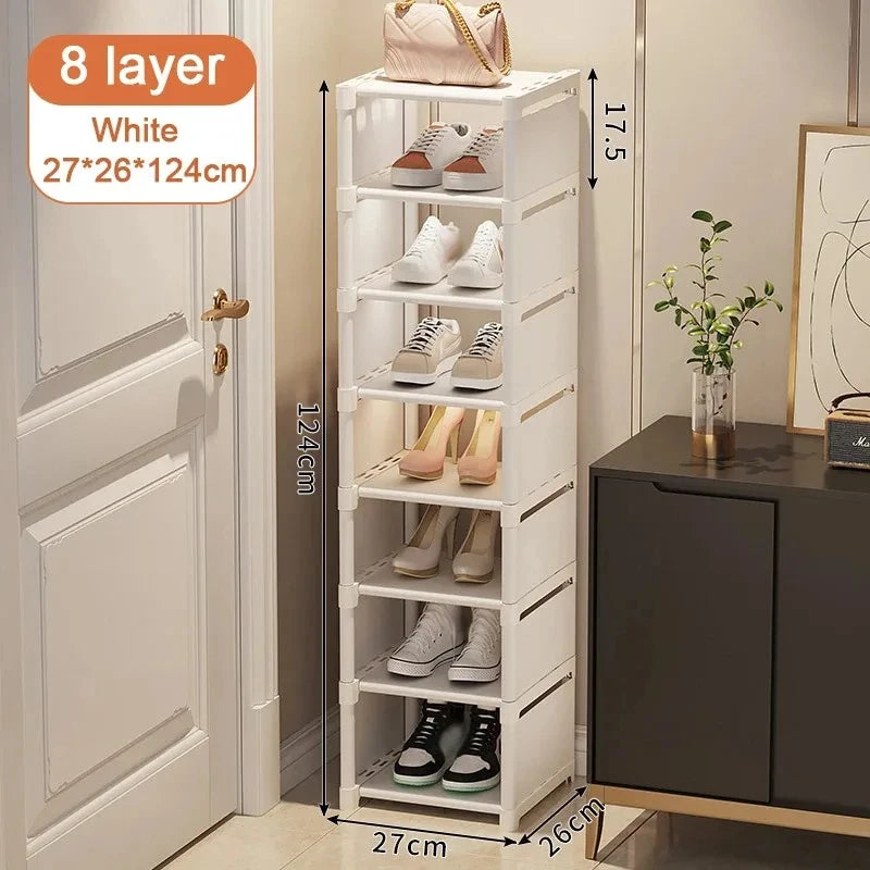 Multiple Layers Shoe Organizer Shoe Rack Organizer Space Saving Rack For Wall Corner Stackable Shelf Adjustable Saving Cabinet