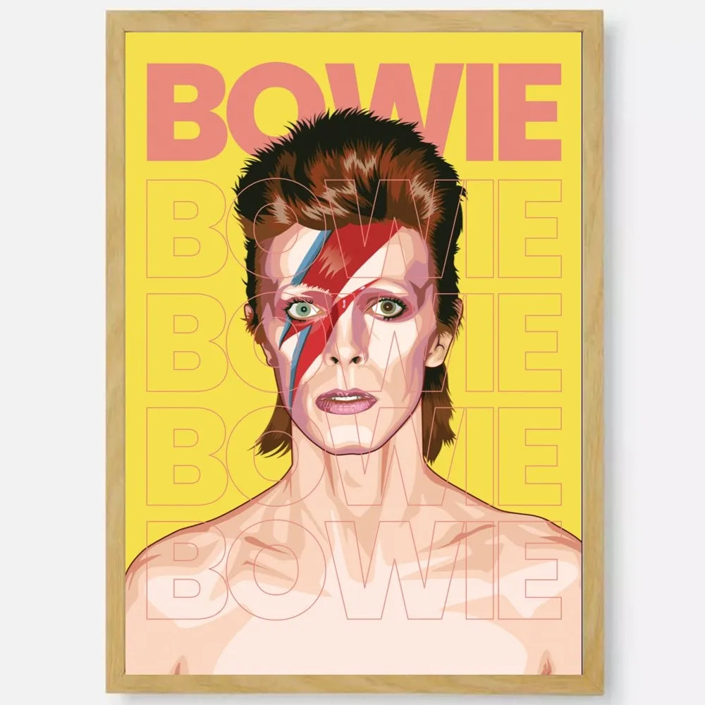 British Rock Singer David B-Bowie Poster HD art sticky wall waterproof home living room bedroom bar aesthetic decoration