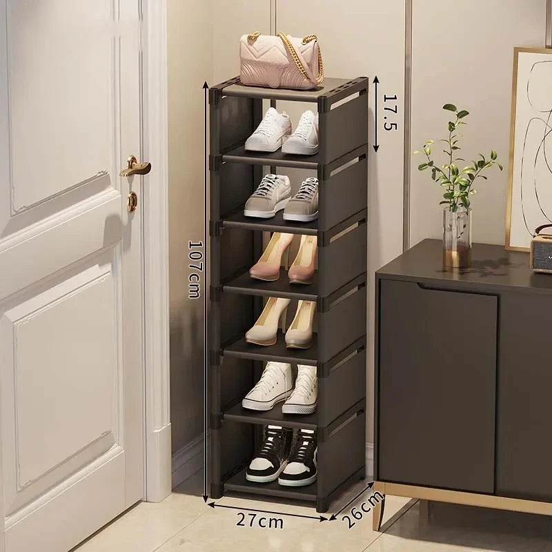 Multiple Layers Shoe Organizer Shoe Rack Organizer Space Saving Rack For Wall Corner Stackable Shelf Adjustable Saving Cabinet