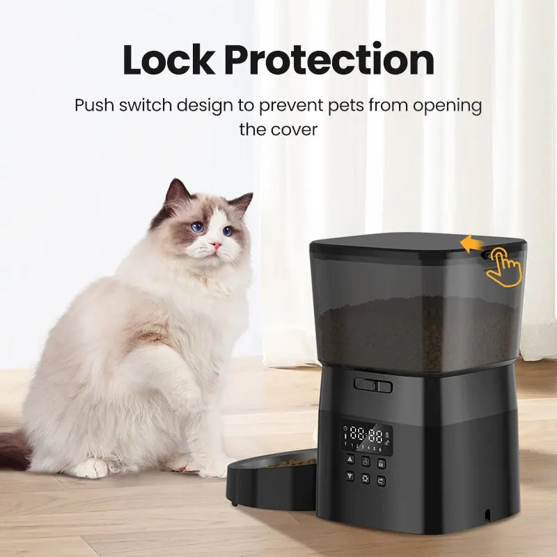 Show love to your pet even when you’re busy — the ROJECO automatic feeder takes care of them for you!