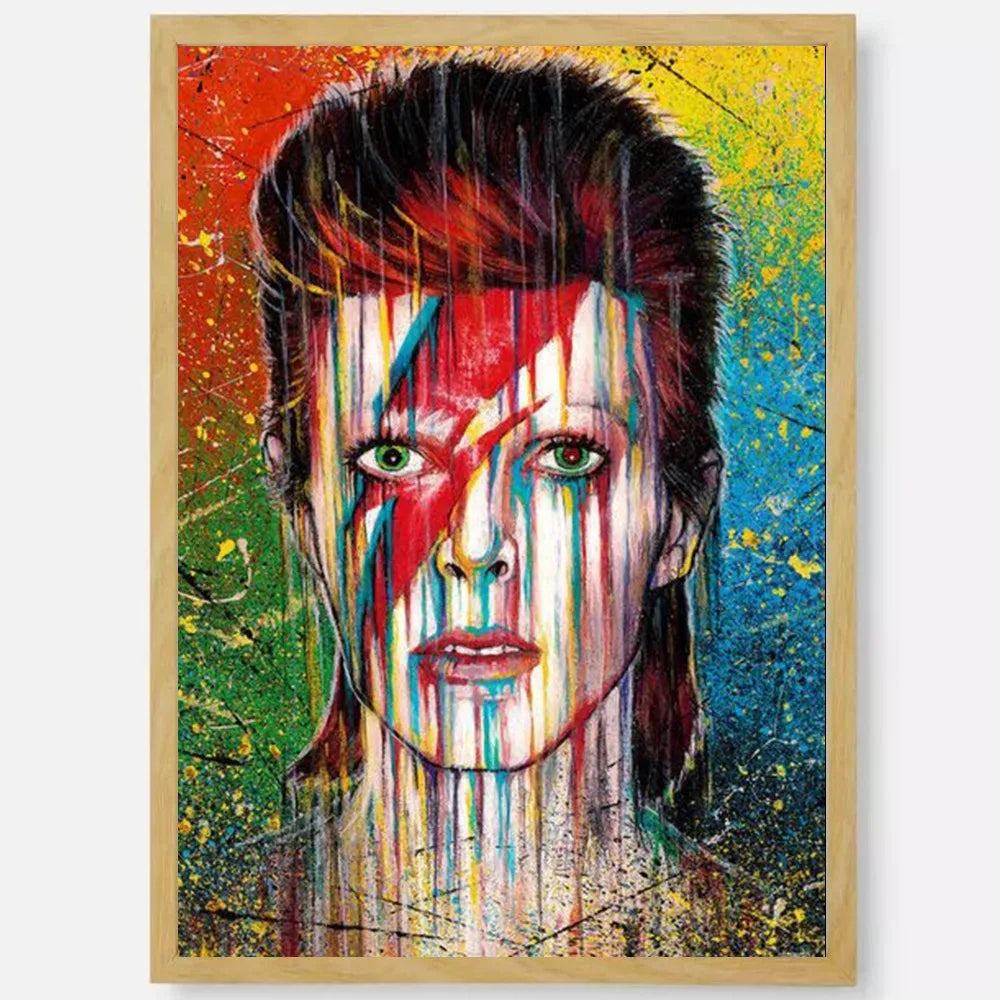 British Rock Singer David B-Bowie Poster HD art sticky wall waterproof home living room bedroom bar aesthetic decoration