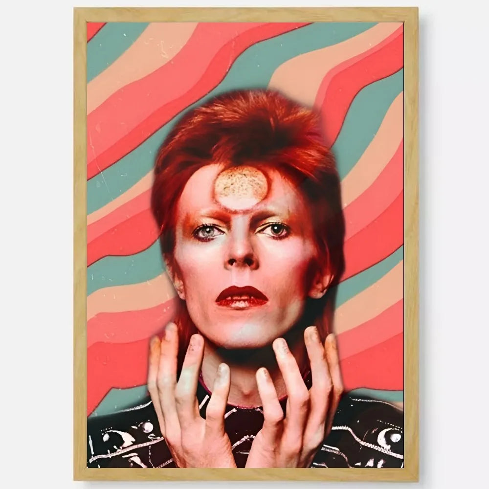 British Rock Singer David B-Bowie Poster HD art sticky wall waterproof home living room bedroom bar aesthetic decoration