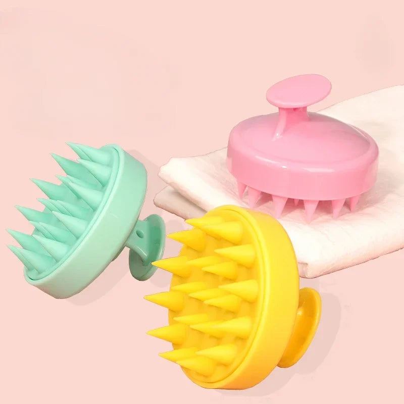 Silicone Head Scalp Massage Comb Hair Washing Comb Shampoo Brush Body Massage Brush Bath Shower Brush Salon Hairdressing Tool