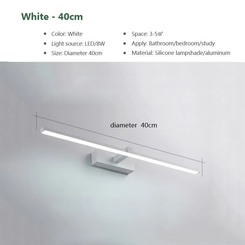 Led Mirror Lights Wall Lamps Recharge Bathroom Wall Light LED Flat Lamp Modern Indoor Wall lamp Bathroom Lighting Make Up