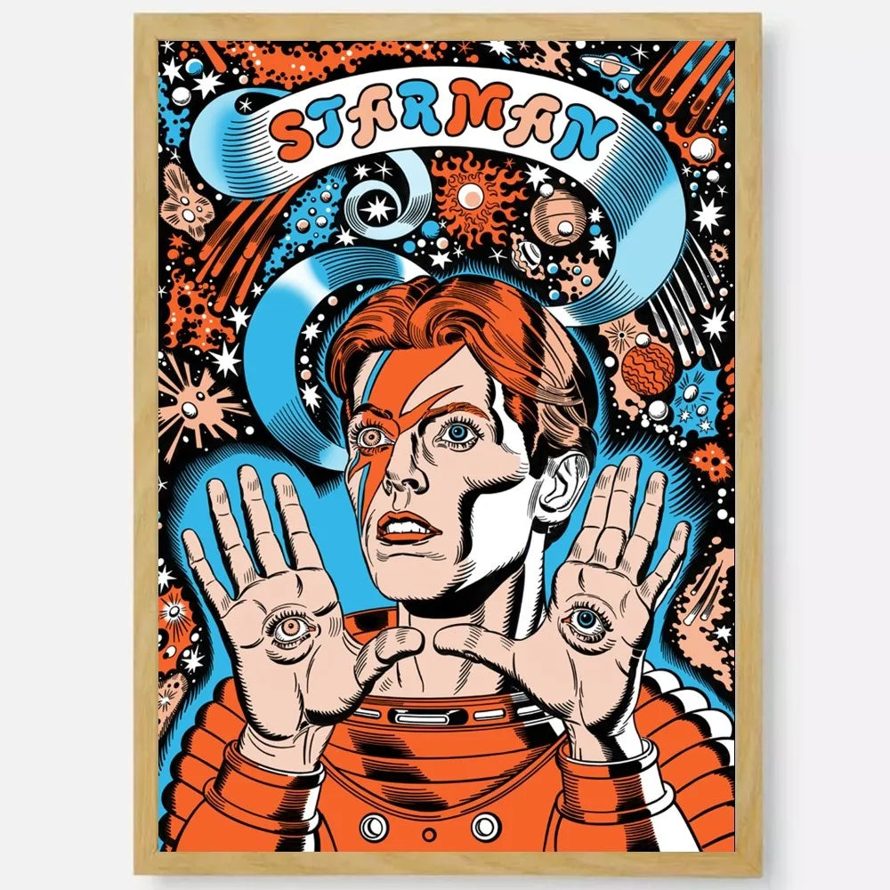 British Rock Singer David B-Bowie Poster HD art sticky wall waterproof home living room bedroom bar aesthetic decoration