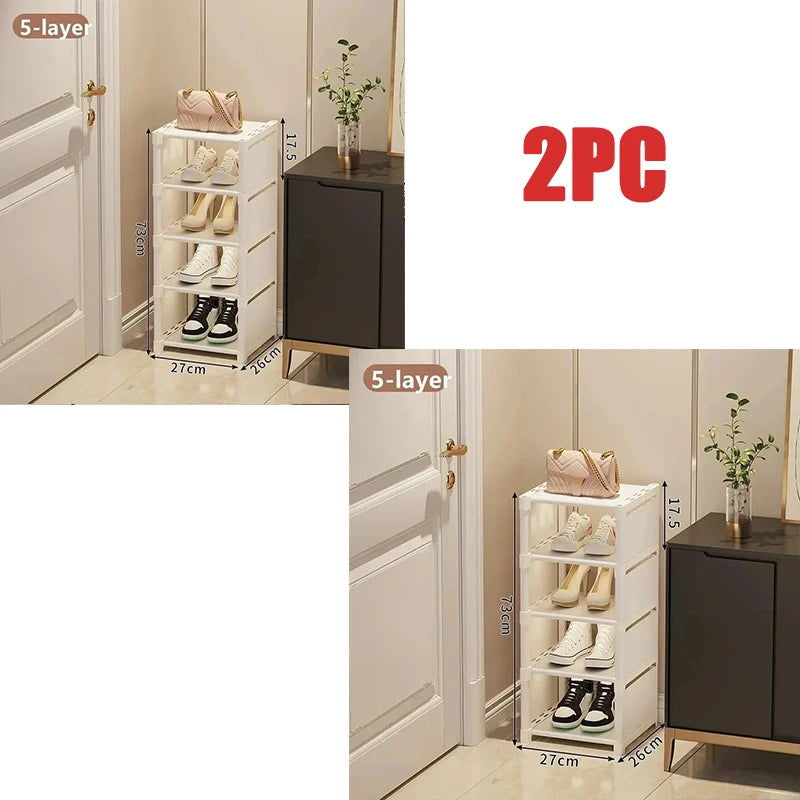 Multiple Layers Shoe Organizer Shoe Rack Organizer Space Saving Rack For Wall Corner Stackable Shelf  Adjustable Saving Cabinet
