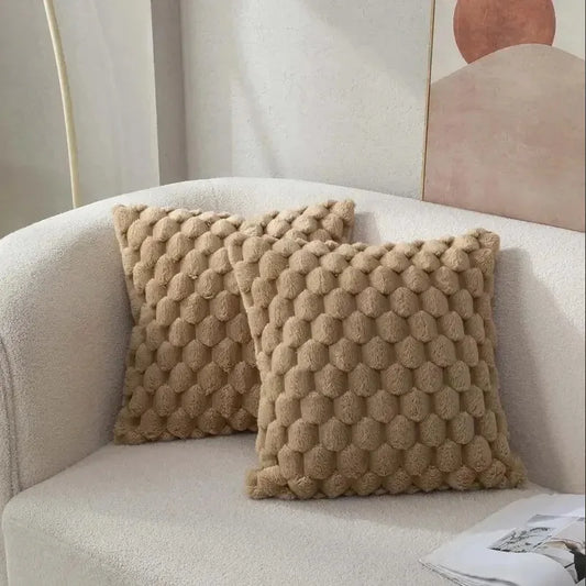 1pcs Pineapple Grid Turtle Pattern Cushion Cover 3D Soft Plush Throw Pillowcase Living Room Sofa Bedroom Home Room Decor