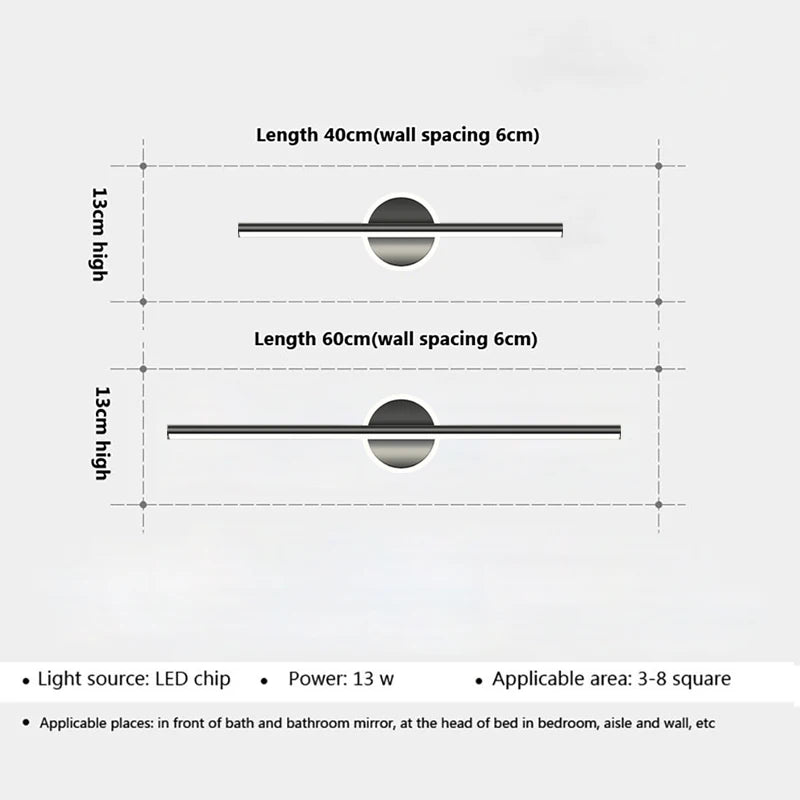 Brighten up your bathroom, bedroom, or vanity with the Modern LED Wall Lamp