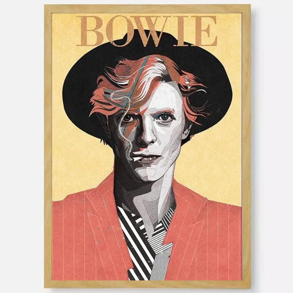 British Rock Singer David B-Bowie Poster HD art sticky wall waterproof home living room bedroom bar aesthetic decoration