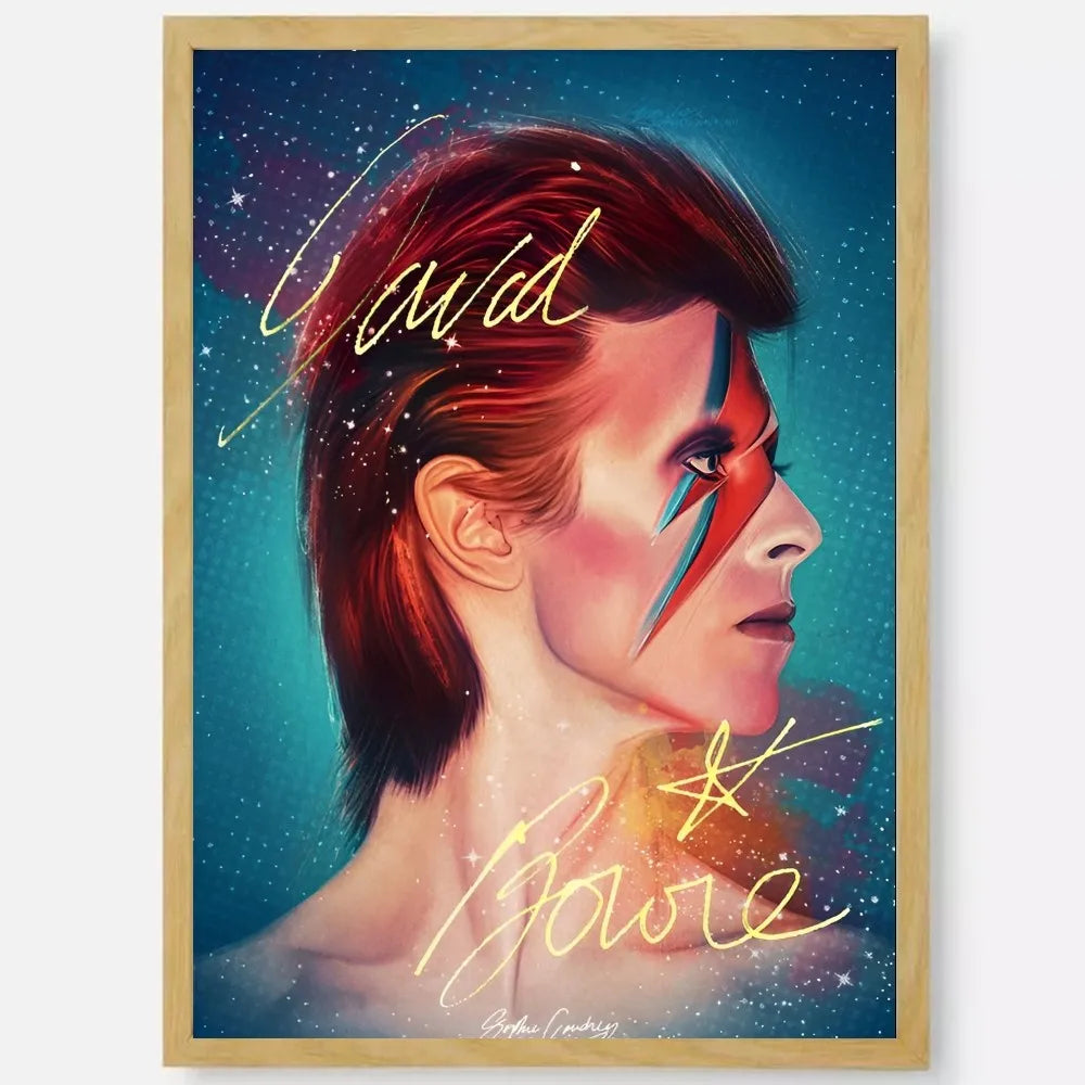 British Rock Singer David B-Bowie Poster HD art sticky wall waterproof home living room bedroom bar aesthetic decoration