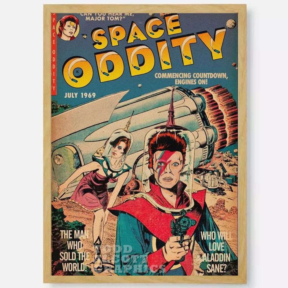 British Rock Singer David B-Bowie Poster HD art sticky wall waterproof home living room bedroom bar aesthetic decoration